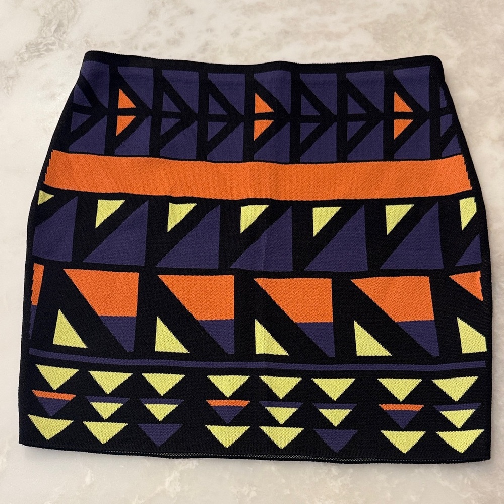 RACHEL Rachel Roy Mini Skirt - Black, Orange, Yellow